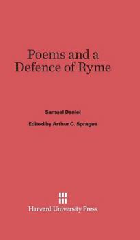 Hardcover Poems and a Defence of Ryme Book