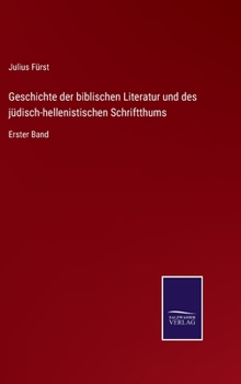 Hardcover Geschichte der biblischen Literatur und des jüdisch-hellenistischen Schriftthums: Erster Band [German] Book