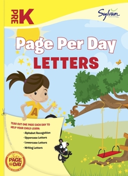 Paperback Pre-K Page Per Day: Letters: Alphabet Recognition, Uppercase Letters, Lowercase Letters, Writing Letters Book