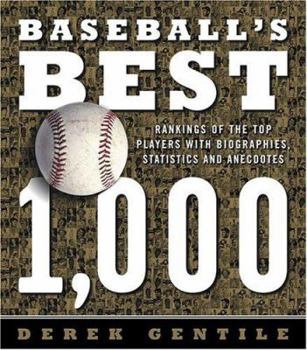 Hardcover Baseball's Best 1,000: Rankings of the Skills, the Achievements and the Perfomance of the Greatest Players of All Time Book