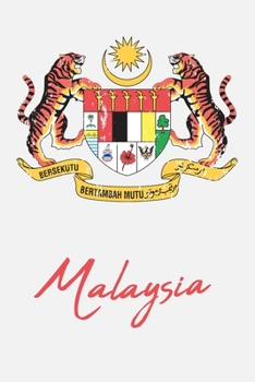 Paperback Malaysia: Coat of Arms Worn Look Cover 120 Page Lined Note Book