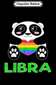 Paperback Composition Notebook: Cute Libra Rainbow Panda Journal/Notebook Blank Lined Ruled 6x9 100 Pages Book