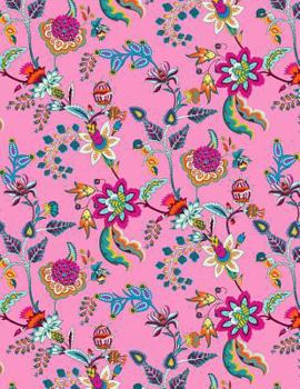 Paperback My Big Fat Journal Notebook Chinoiserie Pattern On Pink: 300 Plus Pages, Jumbo Sized Plain, Blank Unlined Journal Notebook For Journaling, Writing, Pl Book