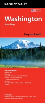 Mass Market Paperback Rand McNally Easy to Read: Washington State Map Book