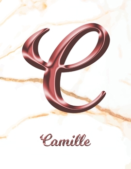 Camille: 1 Year Weekly Planner with Note Pages (12 Months) | White Marble Rose Gold Pink Effect Letter C | 2020 - 2021 | Week Planning | Monthly ... | Plan Each Day, Set Goals & Get Stuff Done