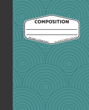 Paperback Composition: Teal Swirl Pattern - College Ruled Composition Notebook Book