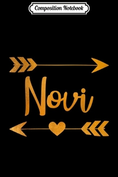 Composition Notebook: NOVI MI MICHIGAN Funny City Home Roots USA Women Gift  Journal/Notebook Blank Lined Ruled 6x9 100 Pages