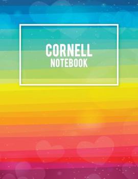 Paperback Cornell Notebook: Gay Pride Flag Colorful, Note Taking Notebook, Cornell Note Taking System Book, US Letter 120 Pages Large Size 8.5" x [Large Print] Book