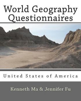 Paperback World Geography Questionnaires: United States of America Book