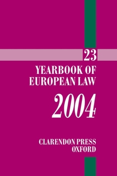 Hardcover Yearbook of European Law 2004 Book