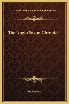 Hardcover The Anglo Saxon Chronicle Book