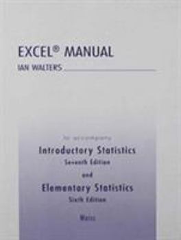 Paperback Excel Manual for Elementary Statistics Book