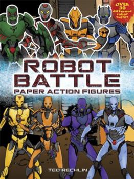 Hardcover Robot Battle Paper Action Figures Book