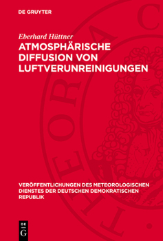 Hardcover Atmosphärische Diffusion Von Luftverunreinigungen [German] Book