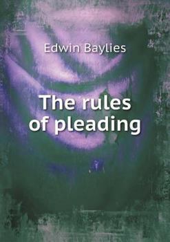 Paperback The rules of pleading Book