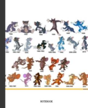 Notebook: Cartoon Tom and Jerry Soft Glossy Cover Graph Paper Pages Book 7.5 x 9.25 Inches 110 Pages