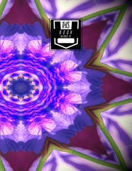 Paperback Notebook: Purple Tiles 1 - Wide Ruled, Lined, Large Notebook Book