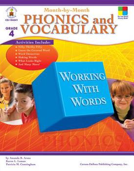 Paperback Month-By-Month Phonics and Vocabulary, Grade 4 Book