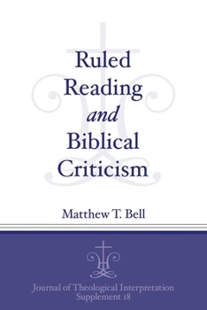 Paperback Ruled Reading and Biblical Criticism Book