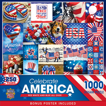 Misc. Red Whitee & Blue All Over Book