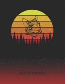 Weekly Planner: Kitten | 2020 - 2021 | Plan Weeks for 1 Year | Retro Vintage Sunset Cover | January 20 - December 20 | Planning Organizer Writing ... | Plan Days, Set Goals & Get Stuff Done