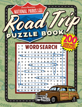 Paperback Great American National Parks and Other Public Lands Road Trip Puzzle Book