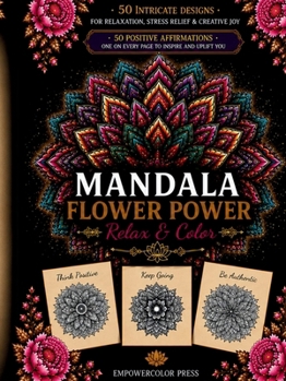 Paperback Mandala Flower Power: Relax & Color Book