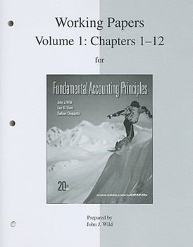 Paperback Working Papers for Fundamental Accounting Principles: Volume 1: Chapters 1-12 Book