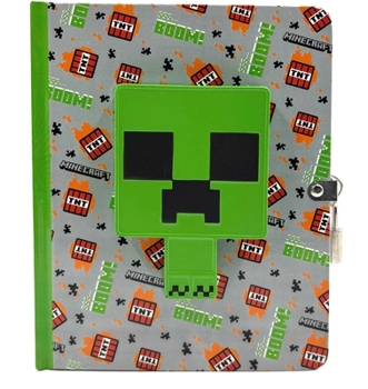Hardcover Minecraft: Creeper Squishy Lock & Key Diary Book