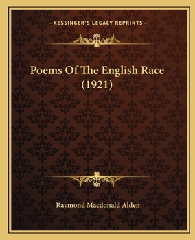 Paperback Poems of the English Race (1921) Book