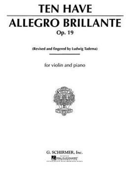 Paperback Allegro Brillante, Op. 19: Violin and Piano Book