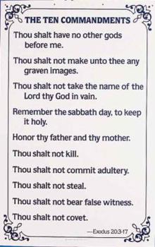 Office Product Chart-Ten Commandmnts Wall-(35x55)-Texoprint Book