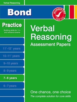 Paperback Bond Verbal Reasoning Assessment Papers 7-8 Years Book