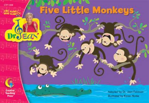 Paperback Five Little Monkeys, Sing Along & Read Along with Dr. Jean Book