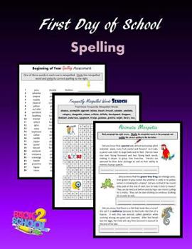 Paperback First Day of School: Spelling Book