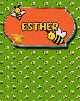 Paperback Handwriting Practice 120 Page Honey Bee Book Esther: Primary Grades Handwriting Book K-2 Book