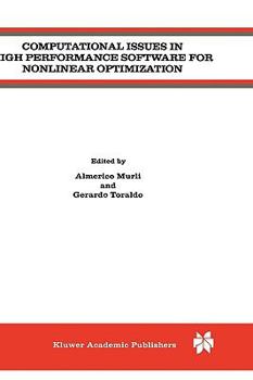 Hardcover Computational Issues in High Performance Software for Nonlinear Optimization Book