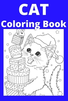 Paperback CAT Coloring Book: Kids for Ages 4-8 [Large Print] Book
