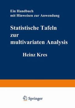 Paperback Statistische Tafeln Zur Multivariaten Analysis: Ein Handbuch Mit Hinweisen Zur Anwendung [German] Book