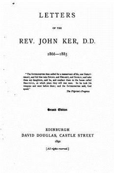 Paperback Letters of the Rev. John Ker, D.D. Book