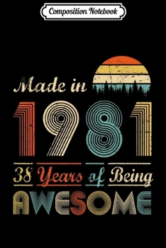 Paperback Composition Notebook: Vintage 1982 Made in 1982 37th birthday Gift Retro Cassette Journal/Notebook Blank Lined Ruled 6x9 100 Pages Book