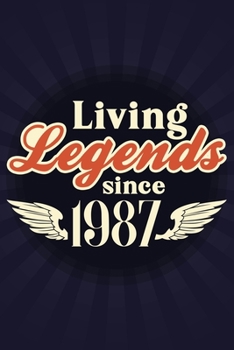 Living Legends Since 1987: Journal Birthday Gift For Men, Women, Friends | 6x9 - 120 Pages Lined Blank Journal