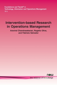Paperback Intervention-based Research in Operations Management Book