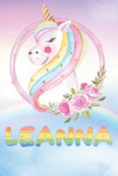 Paperback Leanna: Leanna's Unicorn Personal Custom Named Diary Planner Perpetual Calander Notebook Journal 6x9 Personalized Customized G Book