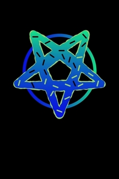 Notizbuch: Gothic Donut Pentagramm Satan Lustiges Geschenk 120 Seiten, 6X9 (Ca. A5), Blanko / Skizzen