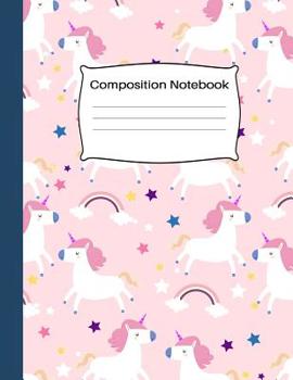 Paperback Composition Notebook: 8.5 x 11, 100 pages: Beautiful Pink Magic Unicorn Cover for Girls and Women: School Notebooks Book