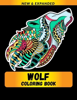 Paperback Wolf Coloring Book: Stress Relieving Animals Designs Book