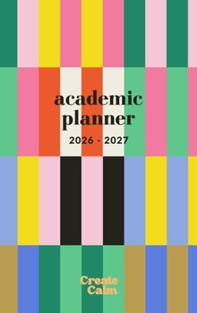 Academic Planner 26-27: Modern Stripes | Small College/School Organizer July 2026 - July 2027 | Weekly & Monthly