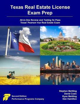 Paperback Texas Real Estate License Exam Prep: All-in-One Review and Testing to Pass Texas' Pearson Vue Real Estate Exam Book