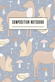 Paperback Composition Notebook: College Ruled 6" x 9" Cute Forest Writing Notes Journal, Office, Kids, School and college student. Book